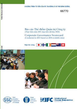 Báo cáo Thẻ điểm Quản trị công ty (Thực hiện năm 2011 dựa trên dữ liệu 2010)