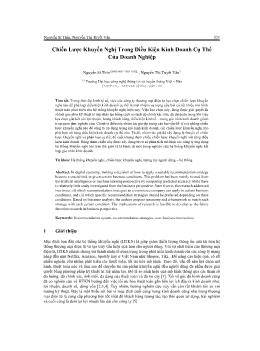 Chiến lược khuyến nghị trong điều kiện kinh doanh cụ thể của doanh nghiệp