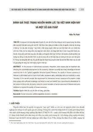 Đánh giá thực trạng nguồn nhân lực tại Việt Nam hiện nay và một số giải pháp