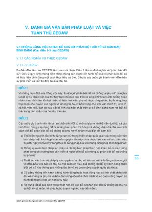 Đánh giá văn bản pháp luật và việc tuân thủ Cedaw