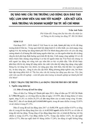 Dự báo nhu cầu thị trường lao động qua đào tạo việc làm sinh viên sau khi tốt nghiệp – liên kết giữa nhà trường và doanh nghiệp tại Thành phố Hồ Chí Minh
