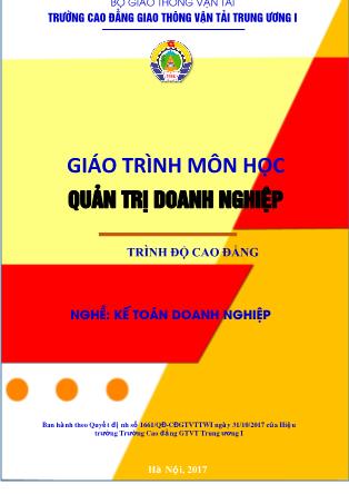 Giáo trình Kế toán quản trị (Phần 1)