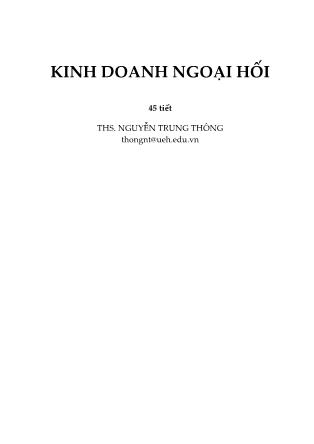 Giáo trình Kinh doanh ngoại hối