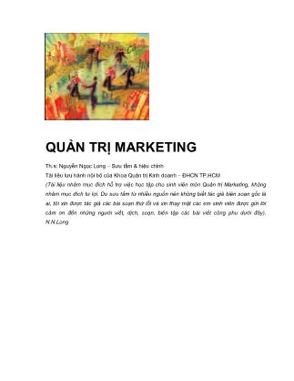 Giáo trình môn Quản trị marketing