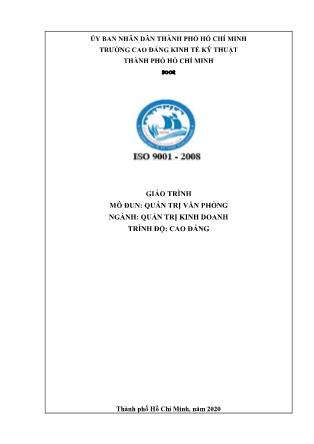 Giáo trình ngành Quản trị kinh doanh - Môđun: Quản trị văn phòng