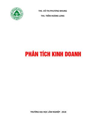 Giáo trình Phân tích kinh doanh