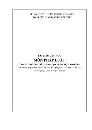 Giáo trình Pháp luật 1