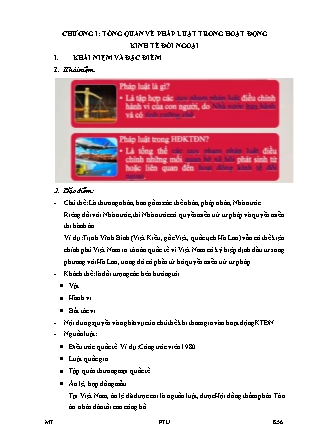 Giáo trình Pháp luật trong hoạt động kinh tế đối ngoại