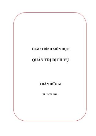Giáo trình Quản trị dịch vụ