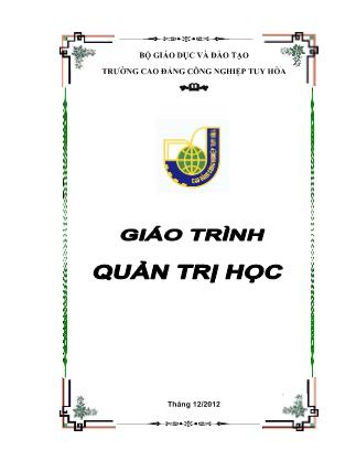 Giáo trình Quản trị học (Phần 1) - Trường Cao đẳng Công nghiệp Tuy Hòa