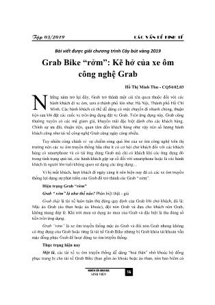 Grab Bike “rởm”: Kẽ hở của xe ôm công nghệ Grab