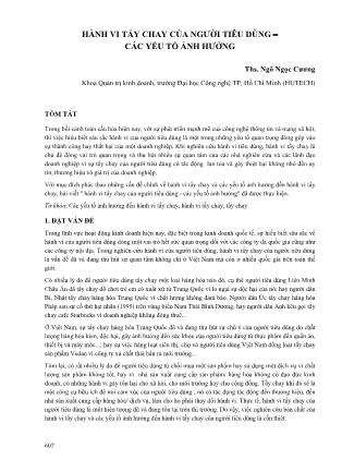 Hành vi tẩy chay của người tiêu dùng - Các yếu tố ảnh hưởng