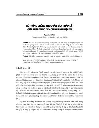 Hệ thống chứng thực văn bản pháp lý - Giải pháp thức đẩy chính phủ điện tử