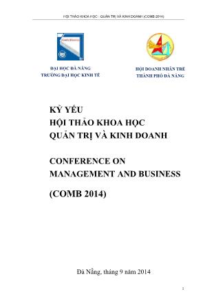 Kỷ yếu Hội thảo khoa học quản trị và kinh doanh