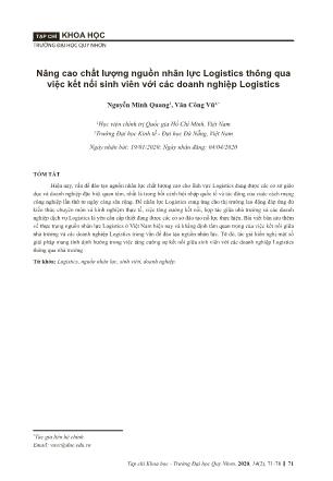 Nâng cao chất lượng nguồn nhân lực Logistics thông qua việc kết nối sinh viên với các doanh nghiệp Logistics
