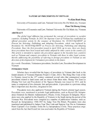 Nature of precedents in Vietnam