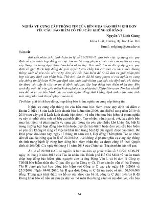 Nghĩa vụ cung cấp thông tin của bên mua bảo hiểm khi đơn yêu cầu bảo hiểm có yêu cầu không rõ ràng