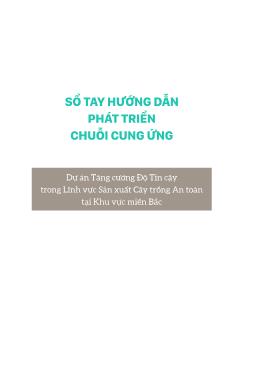 Sổ tay Hướng dẫn phát triển chuỗi cung ứng