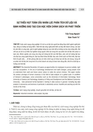 Sự thiếu hụt toàn cầu nhân lực phân tích dữ liệu và định hướng đào tạo của học viện chính sách và phát triển