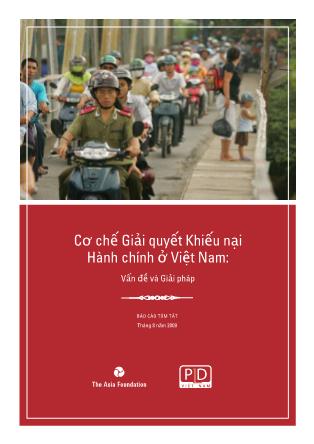Tài liệu Cơ chế giải quyết khiếu nại hành chính ở Việt Nam: Vấn đề và giải pháp