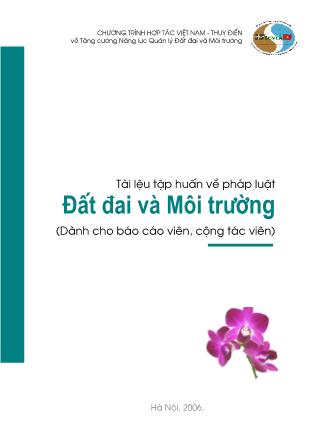 Tài liệu Đất đai và môi trường