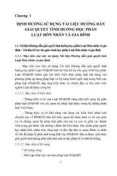Tài liệu Hướng dẫn giải quyết học phần Luật hôn nhân và gia đình