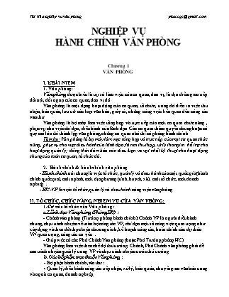 Tài liệu Nghiệp vụ hành chính văn phòng