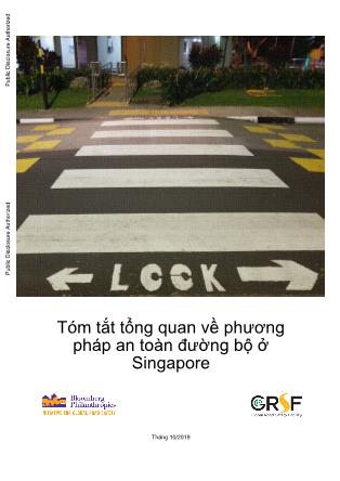 Tài liệu Tóm tắt tổng quan về phương pháp an toàn đường bộ ở Singapore
