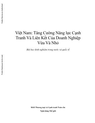 Tài liệu Việt Nam: Tăng cường năng lực cạnh tranh và liên kết của doanh nghiệp vừa và nhỏ