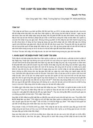 Thế chấp tài sản hình thành trong tương lai