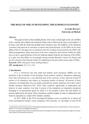 The role of smes in developing the European economy