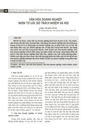 Văn hóa doanh nghiệp nhìn từ góc độ trách nhiệm xã hội