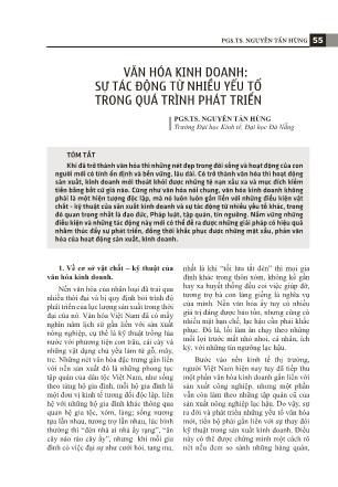 Văn hóa kinh doanh: Sự tác động từ nhiều yếu tố trong quá trình phát triển