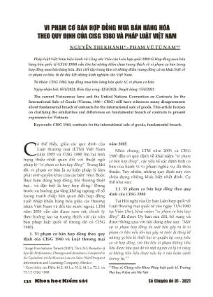 Vi phạm cơ bản hợp đồng mua bán hàng hóa theo quy định của CISG 1980 và pháp luật Việt Nam