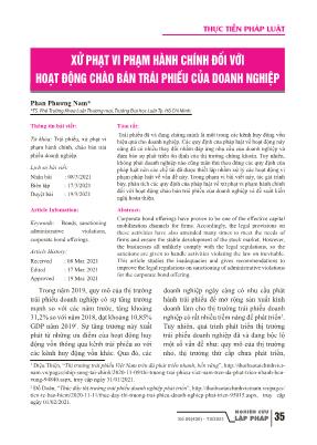 Xử phạt vi phạm hành chính đối với hoạt động chào bán trái phiếu của doanh nghiệp